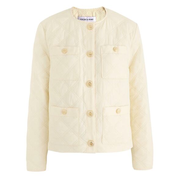 Veronica Beard Shalia Quilted Jacket in Ivory - Picture 10 of 16